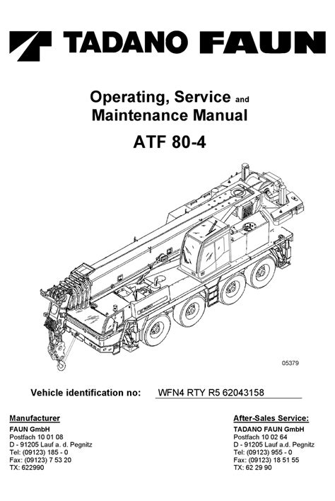 Tadano faun atf 80 4 crane service repair manual download. - Suzuki swift sport rs416 workshop manual 2004 2008.