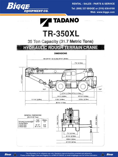 Tadano operators manual 35 ton crane. - 2004 ford explorer sport trac ebooks manual.