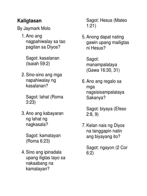 Tagalog Bible Study