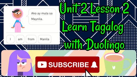 Tagalog duolingo. Kumusta! Tara sabay tayo mag- aral ng Tagalog-English kasama ang Duolingo.Hello! Let's learn together of Tagalog-English with Duolingo! 
