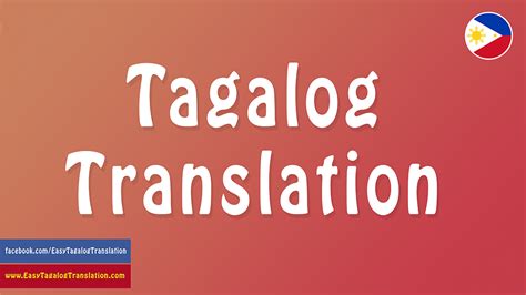 Tagalog translation