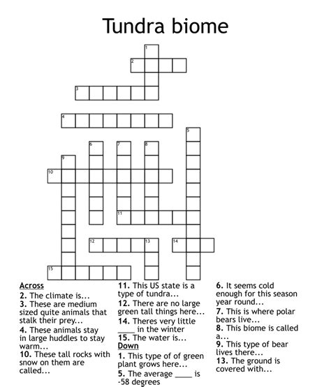Taiga or tundra crossword clue. The Crossword Solver found 30 answers to "Duck in the Eurasian taiga", 4 letters crossword clue. The Crossword Solver finds answers to classic crosswords and cryptic crossword puzzles. Enter the length or pattern for better results. Click the answer to find similar crossword clues. 