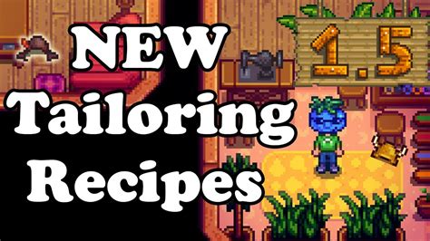 Tailoring stardew valley. It's a really energizing meal. Super Meal is a cooked dish. It is prepared using either the kitchen inside an upgraded farmhouse or a Cookout Kit . Super Meal may randomly appear in the Volcano Dungeon shop, Krobus ' shop on Saturdays, or in the Stardrop Saloon 's rotating stock. Five Super Meals may occasionally be found in a treasure room in ... 
