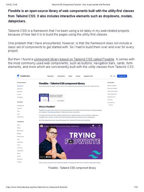 Tailwind CSS Components Tutorial How to get started with Flowbite