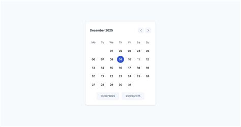 Tailwind Calendars Components and Sections TailGrids
