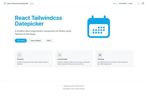 Tailwind datepicker react.  - onesine/react-tailwindcss-datepicker Getting St...