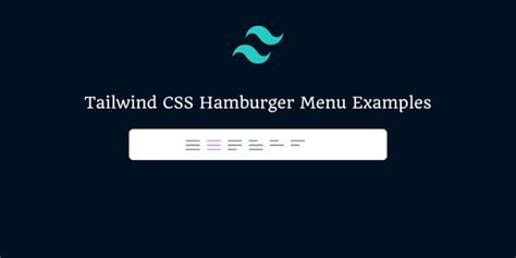 Tailwind responsive hamburger menu.  Hamburger menus built with Tailwind CSS // tailwind.  T...