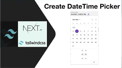 Tailwind time picker.  Use this example to select a date and time inside of a...