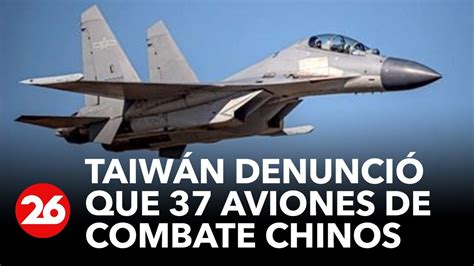 Taiwán afirma que 54 aviones de combate chinos cruzaron este lunes su zona de defensa aérea