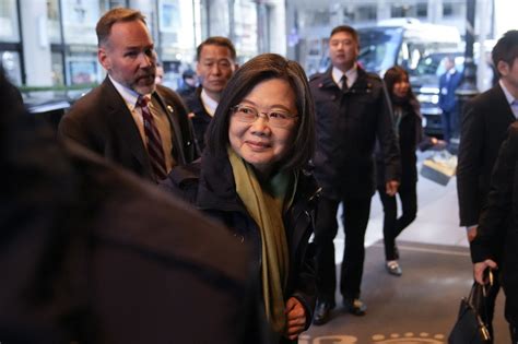 Taiwan’s leader, in US, stresses security for her island