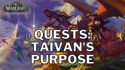 The first quests in A Purpose Restored include Heir Apparent and Claimant to the Throne.Both quests are simple to complete for players familiar with the world of WoW and its play style. The quest can be found by speaking with Sabellion and Wrathion at the Obsidian Throne.Next, players must choose which dragon should lead the black …. 