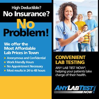 Take Control of Your Health™ during... Any Lab Test Now