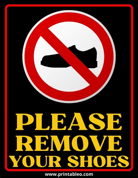 Take Shoes Off Signs: The Ultimate Guide to Creating a Welcoming and Healthy Environment