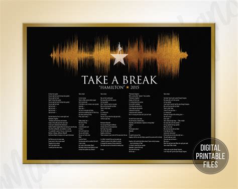 Take a break lyrics. The Meaning Behind The Song: Take a Break by Lin-Manuel Miranda Take a Break is a popular song from the hit Broadway musical Hamilton, composed by Lin … 