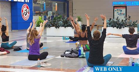Take a free yoga class at the Colonie Center on June 21