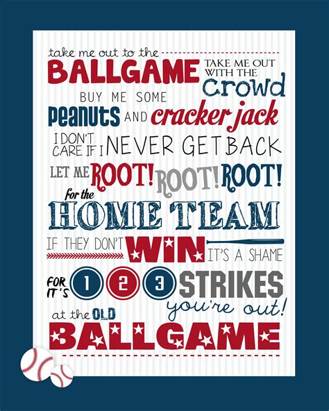 Take me out to the ballgame. Aug 7, 2023 ... It was first performed at a baseball game in 1934 and then again later that year at a Major League Baseball game. The tradition of singing this ... 
