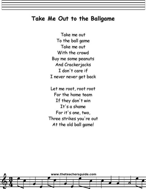 Take me out to the ballgame lyrics. Jul 16, 2008 · Take Me Out to the Ball Game Lyrics: Take me out to the ball game / Take me out with the crowd / Buy me some peanuts and Cracker Jacks / I don't care if I never get back / Let me root, root, root ... 