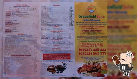 Takeaway foods delivered to wingfield... - Greenfield Spice