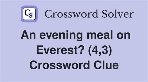 Takes an evening meal - crossword puzzle clues