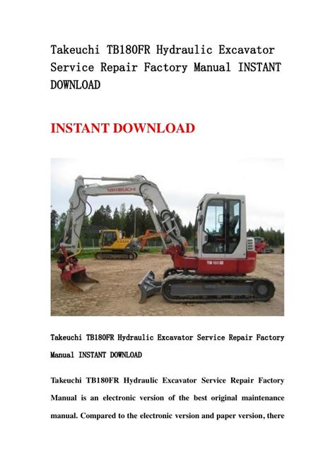 Takeuchi excavator service manual tb 180. - Onkyo tx nr414 service manual and repair guide.