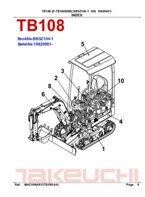 Takeuchi tb108 kompaktbagger teile handbuch sn 10820001 und höher. - Generador kohler de 125 kva manual de taller.