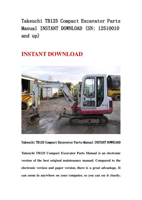 Takeuchi tb125 compact excavator parts manual download. - Criminalidad y responsabilidad de las personas sociales..