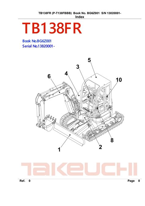 Takeuchi tb138fr kompaktbagger teile handbuch sn 13820001 und höher. - The light shall set you free.