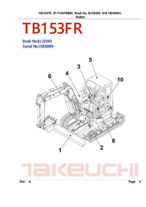 Takeuchi tb153fr compact excavator parts manual download sn 15830001 and up. - 1964 ford thunderbird repair shop manual original.