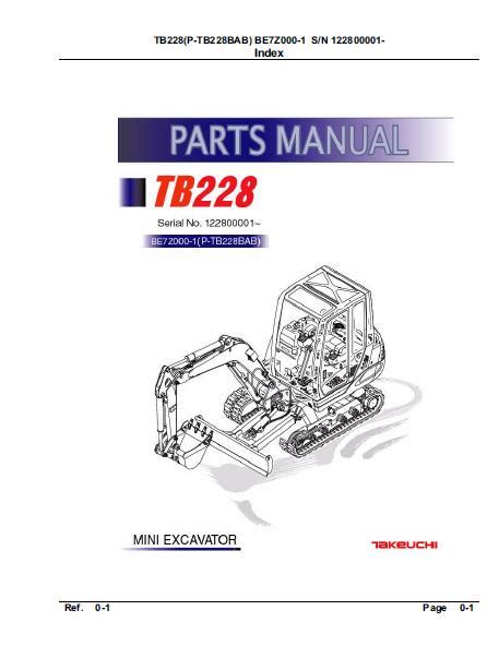 Takeuchi tb228 mini excavator parts manual sn 122800001 and up. - Volvo ew160c wheeled excavator service repair manual.