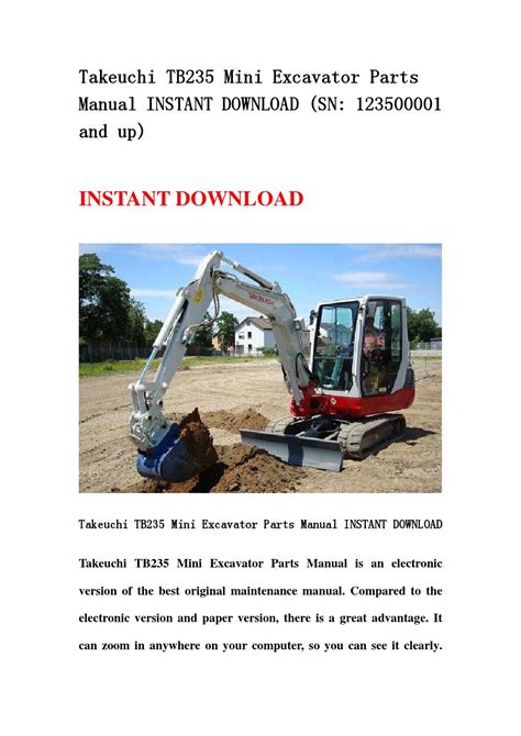 Takeuchi tb235 mini excavator parts manual download sn 123500001 and up. - Onan rv genset bf bfa bga nh full service repair manual.