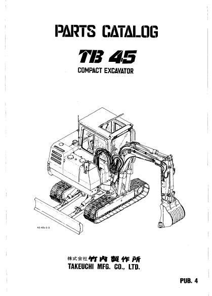 Takeuchi tb45 compact excavator parts manual. - Kobalt air compressor manual 60 gallon.
