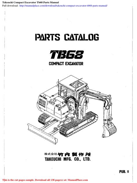 Takeuchi tb68 compact excavator parts manual instant download. - Bat ecology by thomas h kunz.