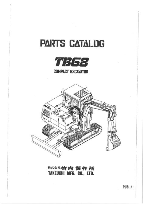 Takeuchi tb68 compact excavator parts manual. - Escavatore manuale di servizio jcb micro.
