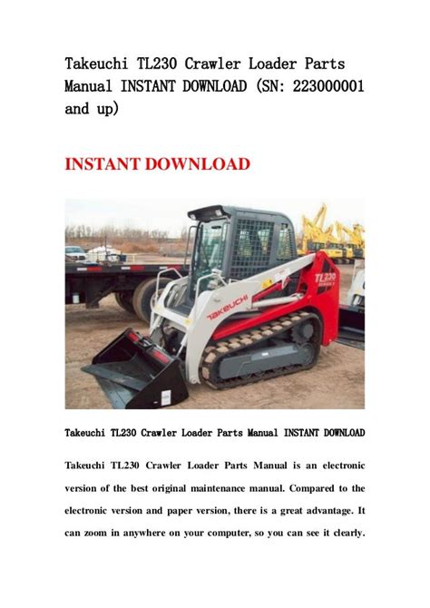 Takeuchi tl230 crawler loader parts manual download. - Honda lawn mower hrx 217 manual.