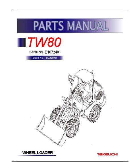Takeuchi tw80 wheel loader parts manual download sn e107240 and up. - Festschrift heinrich wölfflin zum siebzigsten geburtstage.