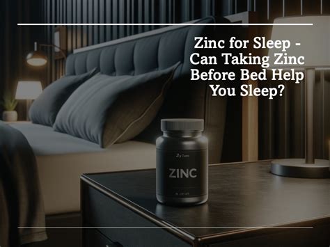 Taking Magnesium and Zinc Before Bed for Better Sleep