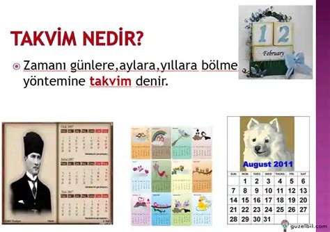 Takvim Bilgiler.