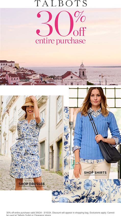 Talbots Cash Back Offers, Coupons & Discount Codes