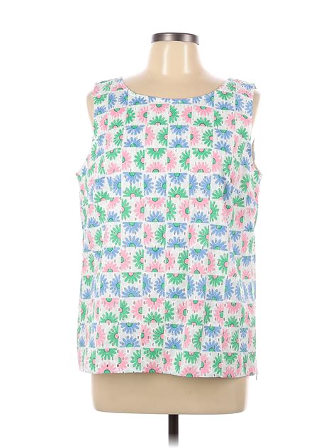 Talbots Green Sleeveless Tank Top Size L eBay