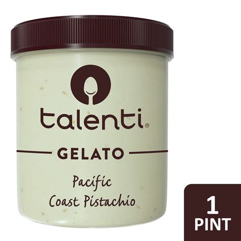 Talenti pistachio. Milk, sugar, cream, pistachios, dextrose, less than 2% of: guar gum, natural flavor, vanilla extract, carob bean gum, tara gum. 