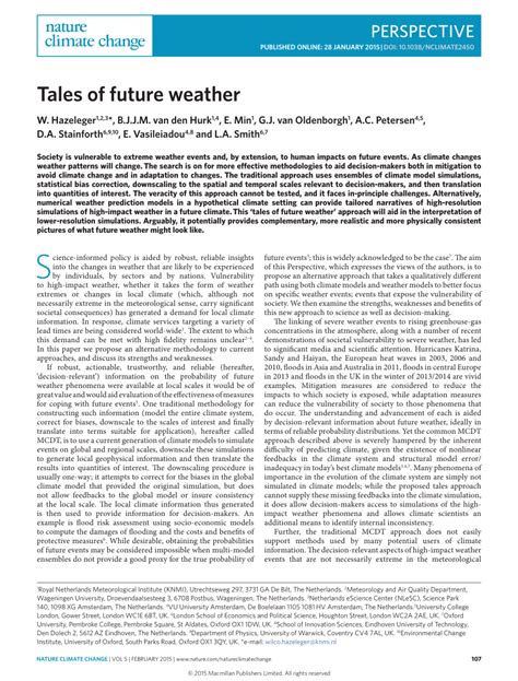 Tales of future weather