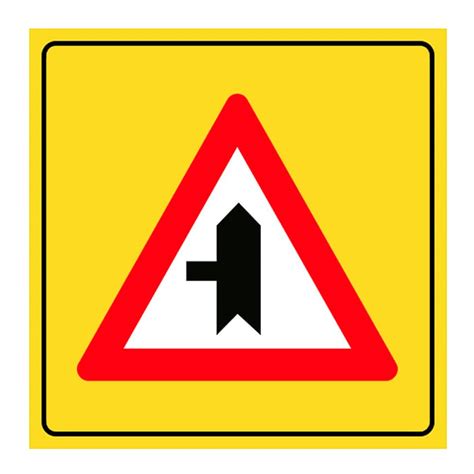 Tali Yol İşareti Levhası Anayol Tali Yol Trafik Onarım Tabelası Anlamı .
