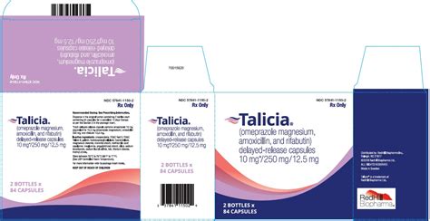 Talicia (amoxicillin/omeprazole/rifabutin) dosing, indications ...