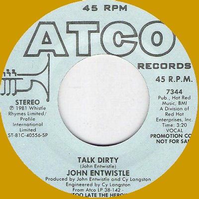 Talk Dirty - John Entwistle Shazam