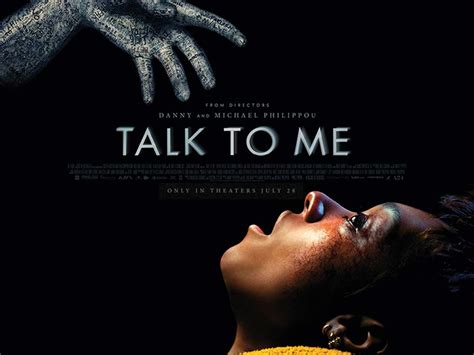 Talk to me film wiki. "Speak to Me" is a song by American singer-songwriter Amy Lee recorded for the independent film Voice from the Stone (2017). It was made available for digital download on March 17, 2017. Lee collaborated with the film's score producer Michael Wandmacher and director Eric Dennis Howell, with whom she got acquainted to Voice from the Stone and … 