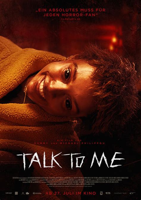 1-16 of over 2,000 results for "talk to me movie 2023" Results. Talk To Me. 2023 | R | CC. 4.4 out of 5 stars. 7,675. Prime Video. From $4.99 $ 4. 99 to rent. $19.99 to buy. Starring: Sophie Wilde, Alexandra Jensen, Miranda Otto and Joe Bird; Directed by: Danny Philippou and Michael Philippou; Judy Justice - Season 2.. 