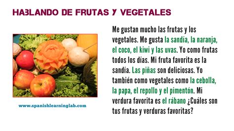 Talking About Fruits and Vegetables in Spanish - LangBox