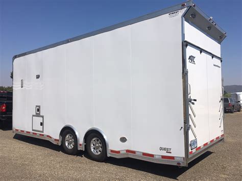 Tall enclosed trailer. Xpress built the 8.5'-wide enclosed UTV trailer for more adventure and better fuel economy! Aluminum construction, spring-assist ramp, spread axle, and more. ... Deck Height: 19" Rear Door Opening (WxH) 91" x 81" Axle(s) - Qty/Rating: 2-3500# Braked: Wheels: 15" Viking Series Rims: Tires: 205/75R15: GVWR: 7000# Curb Weight: 1915# … 