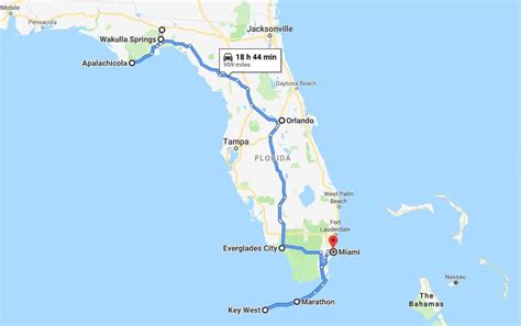 Road trip starts at Tallahassee, US and ends at Miami, US. Trip (483.2 mi) Route Directions: Tallahassee » Miami. The Google map above shows directions from Tallahassee to Miami. Note: Clicking on any of the directions above, will automatically zoom in on that location within the map..