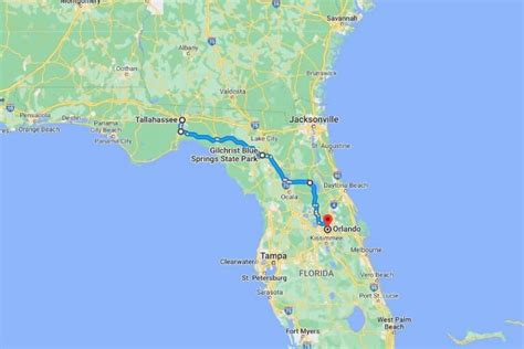 Florida road trip to state parks between Tallahassee